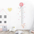 Balloon Rabbit Wall Stickers For Baby Girls Room Kids Room Height Ruller Grow Up Chart Height Measurement Wall Decals. 