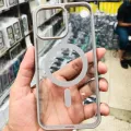 for Apple iPhone 15 Pro Max Natural Titanium Magsafe case Charger supported Slim Clear transparent Silicone Back Cover case - Phone Back Cover. 