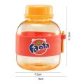 1Pcs Mini Portable Plastic Water Bottle- 350 ml Round Cube Coca Cola Fanta Pepsi Sprit. 