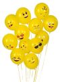 Yellow Emoji Balloons with Playful Face Expressions - Set of 25 for Anniversaries, Birthdays, Baby Showers, Valentine's Day, Home, Restaurants, Showrooms, and Events Accessories. 
