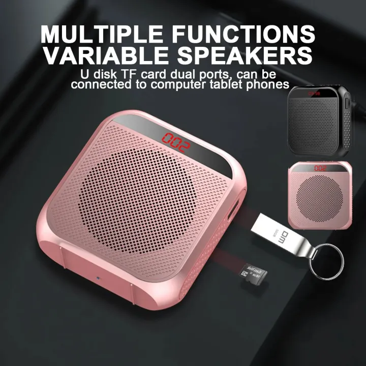 Gosear%205W%202400mAh%20Voice%20Amplifier%20Multifunctional%20Portable%20Personal%20Voice%20Speaker%20with%20Microphone%20Display%20for%20Teachers%20Speech%20-%20Image%204