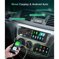 Single Din Touchscreen Car Stereo Featuring CarPlay, Android Auto, Bluetooth FM and Rear View Camera. 