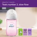 Baby Feeder | Philips Avent Natural Ultra Soft & Flexible Pink Feeding Bottle for 1 month+ 1 Bottle | 260ml.