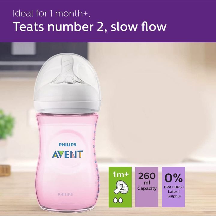 Baby%20Feeder%20%7C%20Philips%20Avent%20Natural%20Ultra%20Soft%20&%20Flexible%20Pink%20Feeding%20Bottle%20for%201%20month+%201%20Bottle%20%7C%20260ml%20-%20Image%208