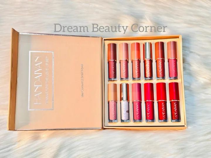 HANDAIYAN%2012%20Colors%20Book%20Style%20Velvet%20Matte%20Liquid%20Lipstick%20Special%20Gift%20Set%20Long-Lasting%20Non-Stick%20Cup%20Not%20Fade%20Shimmer%20Lip%20Gloss%20Thanks%20For%20the%20Love%20Lip%20Set%20(Set%20A)%20-%20Image%205