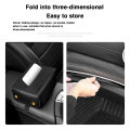 【Toy life hall】Car leather tissue box car sun visor tissue bag car interior central control storage box suitable for Honda CITY CIVIC HRV CRV Accord Odyssey VEZEL(# Black).