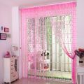 Pink  colour Love Heart Shaped Net Curtain/Porda. 