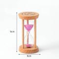 Hourglass Creative Timing Glass Small Hourglass Wooden Round Hourglass Children's Kitchen Gift. 