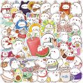 10/30/50pcs Kawaii Cartoon Chubby Rabbit Molang Stickers Aesthetic DIY Stationery Laptop Phone Diary Cute Sticker for Kids Girls. 