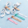 4Pcs Silicone Strap Hook Loop Cable Winder Headphone Cord Earphone Organizer Cable Tie brand new and good quality. 