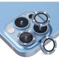 Glitter Camera Lens Protector For iPhone 13 Pro Max Camera Case Metal Ring Glass for iPhone 13 pro Lens Cover. 
