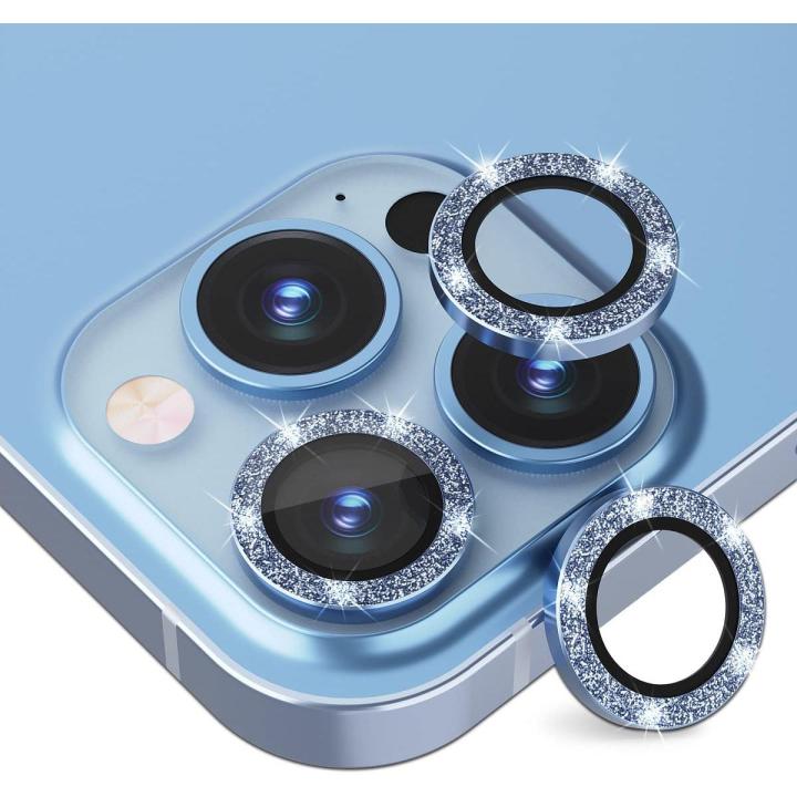 Glitter Camera Lens Protector For iPhone 13 Pro Max Camera Case Metal Ring Glass for iPhone 13 pro Lens Cover