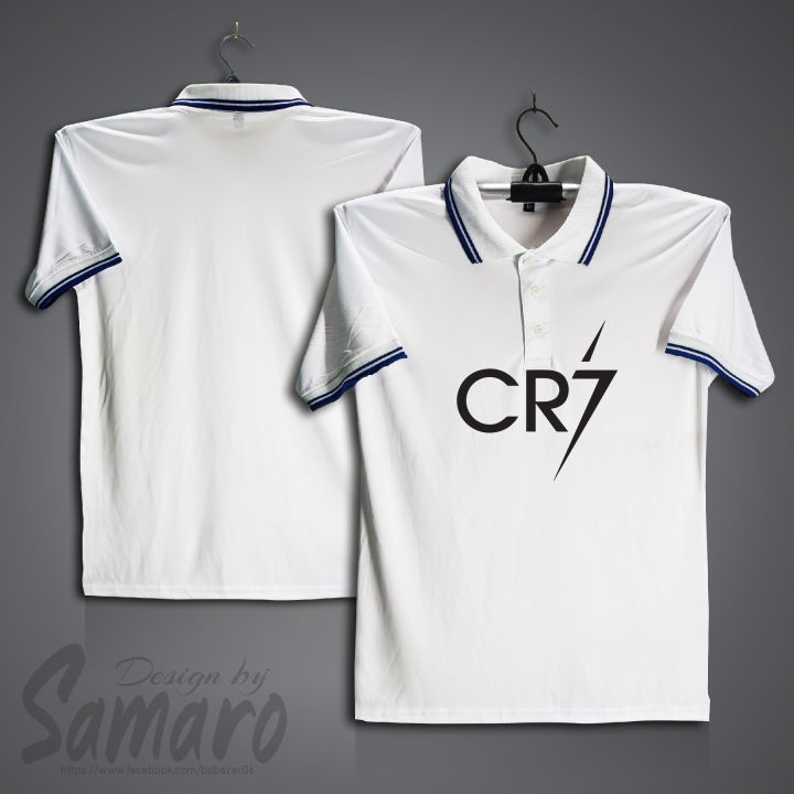 Portugal CR7 Short Sleeve Polo Football Jersey For Men - Ronaldo CR7 Polo Jersey - Portugal Jersey
