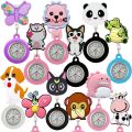 Unisex Nurse Doctor Hospital Medical Cartoon Cute Animals Retractable Clip FOB Pocket Watches Hang Brooch Badge Reel Clock Gifts. 