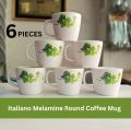 Everyday Use good quality strong unique design Heavy Melamine Round Tea Coffee Cup Set ( ITALIANO Melamine ) 6 Piece.