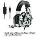 Big Game Headset Microphone For PS4 PS5 XBOX360 XBOX ONE SWITCH Mobile Game Office Learning Ergonomic Design Wearing Comfortable Gray Camouflage.