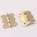 4pcs Golden Metal Hinge for Cabinet Door, Small Box Hinges Butterfly Shape for Small Jewelry Box.