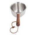 Butter Warmer, Mini Butter Warmer Wooden Handle 3 Layers Dual Spout for Kitchen. 