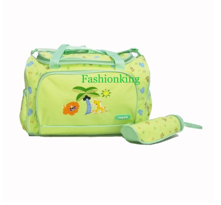 Multi-function%20Baby%20Diaper%20Bag%20-%20Pink%20and%20Brown%20-%20Image%202