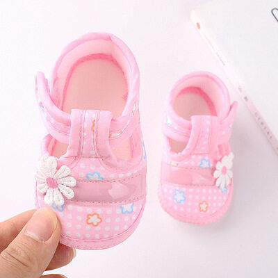 Newborn Baby Flats Shoes Flower Soft Flat Newborn Baby Shoes For Girl Boy First Walker 0-18 Months