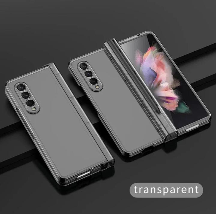 Phone%20Case%20For%20Samsung%20Galaxy%20Z%20Fold%206%205%204%203%205G%20With%20Pen%20Slot%20Holder%20For%20S%20Pen%20Hinge%20Plastic%20Cover%20With%20Front%20Screen%20Glass%20-%20Image%205