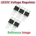 LD33CV Voltage Regulator IC LD33 Transistor 800mA 3.3V Voltage Regulator TO-220 Package 3 Pin Leads LD33V Voltage Regulator LD33 IC. 