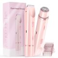 Electric Shaver for Women Waterproof Wet & Dry Hair Razors 2 in 1 Double Head Dual Bikini Hair Trimmer Detachable Head Shaver.