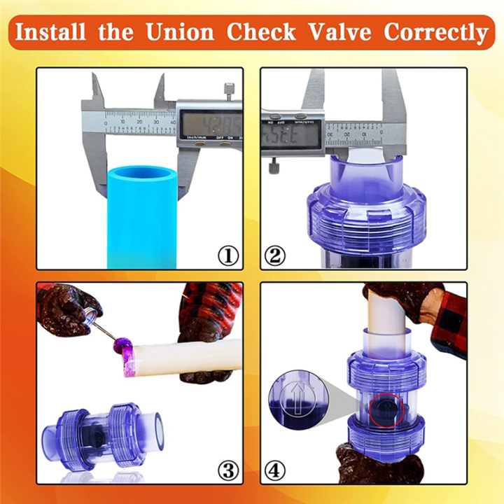 Check%20Valve%20PVC%20Check%20Valve%20Sprinkler%20Check%20Valve%203/4%20Inch%20True%20Union%20Check%20Valve%20Transparent%20Blue%20UPVC%20Check%20Valve%20Pipeline%20Check%20Valve%20One-Way%20Valve%20-%20Image%204