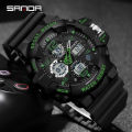Sanda Men's Watches 50M Waterproof Quartz Wristwatch Sport Military LED Digital Watch for Male Relogios Masculino 3168.