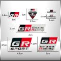 3D Aluminum Car Styling GR Sport/GR Gazoo Racing Emblem Auto Body Trunk Sticker For Toyota C-HR RAV4 YARiS Prius Harrier Corolla.