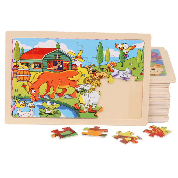 New%2024%20Pieces%20Wooden%20Puzzles%20Kids%20Cartoon%20Animal%20Wood%20Jigsaw%20Early%20Educational%20Learning%20Toys%20for%20Children%20GIFT%20-%20Image%202
