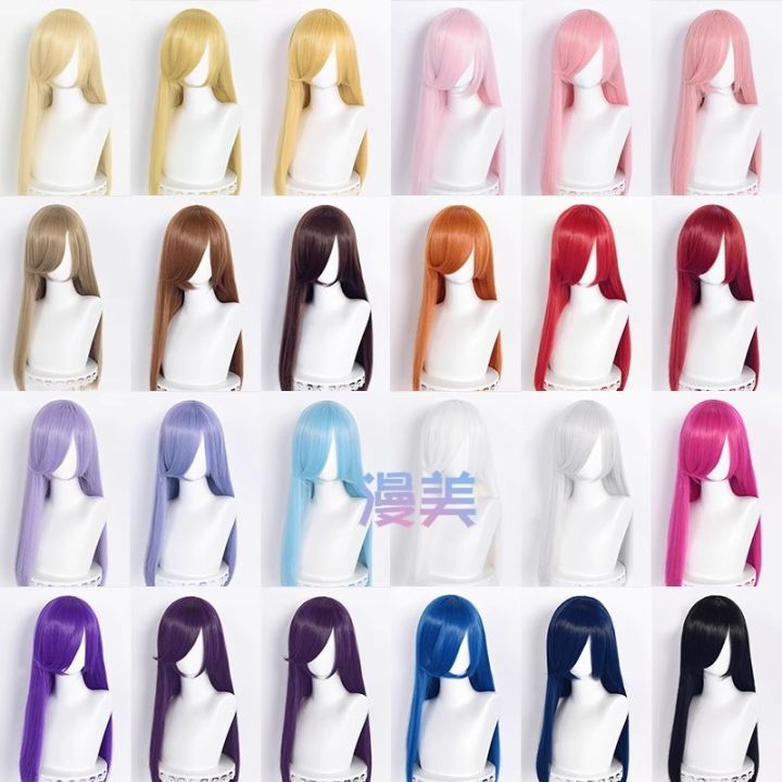 Women%20Long%20Bangs%2060cm%20Universal%20Long%20Straight%20Multicolor%20Modeling%20Practice%20Hand%20Heat%20Resistant%20Synthetic%20Hair%20Cosplay%20Wigs%20-%20Image%204
