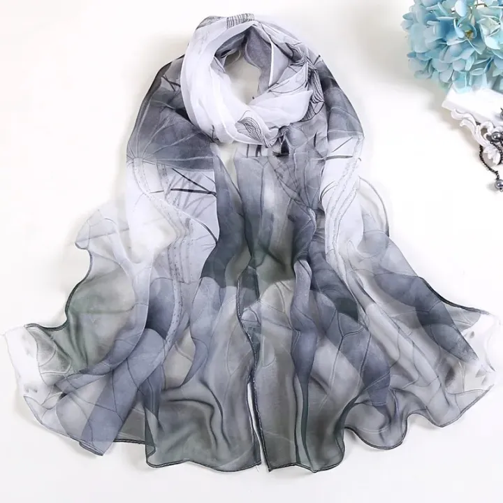 RUNMEIFA%202023%20New%20Fashion%20Spring/Summer%20Women%20Floral%20Printing%20Beach%20Silk%20Scarf%20Shawls%20Female%20Long%20Wraps%20Beach%20Sunscreen%20Hijab%20-%20Image%202