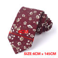 Alien New Cotton Ties Fashion Floral Print Neck Tie for Wedding Business Suits Skinny Tie For Men Women Broken flower Necktie Gravatas. 