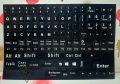 1 pieces, White Letters (Medium) English Keyboard Sticker Decal Black / White text on transparent background, for Laptop PC / English Letters large sheet with digital full Version for Laptop & Keyboard. 