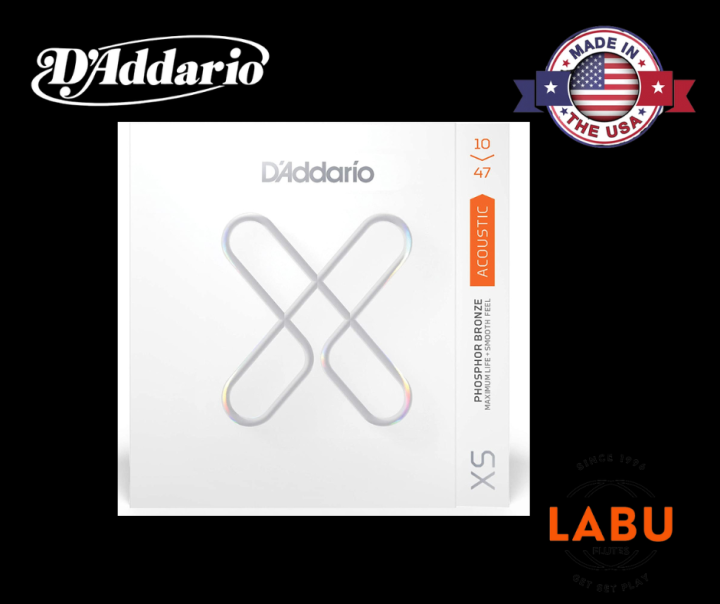 D'Addario XSAPB1047 Phosphor Bronze Acoustic Guitar Strings - .010-.047 Extra Light