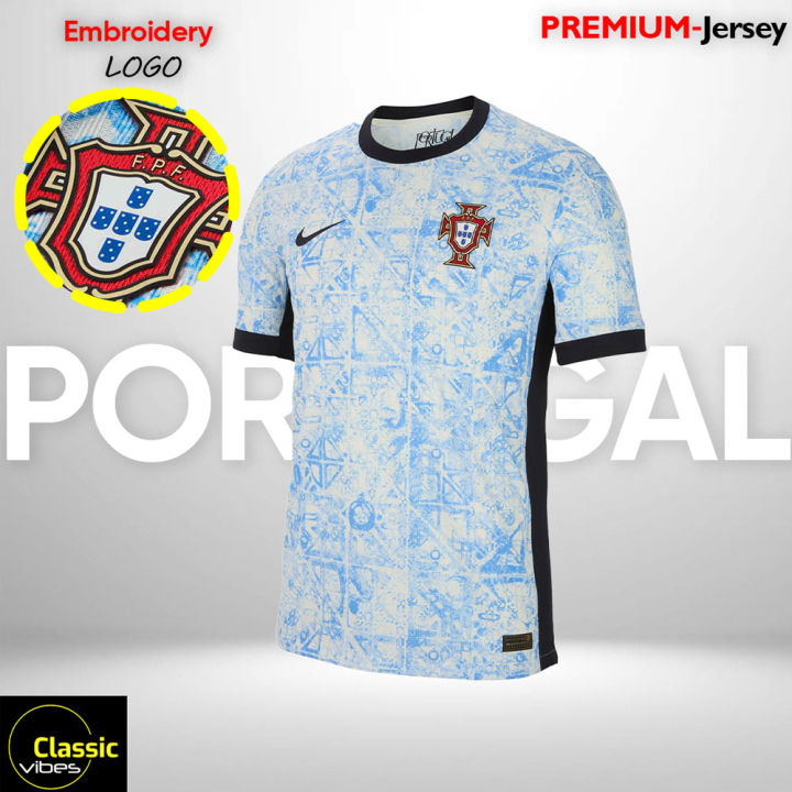 Portugal Away Kit 24-25 Euro National Team Half Sleeve Jersey-Men and Woman-Comfortable Premium Jersey