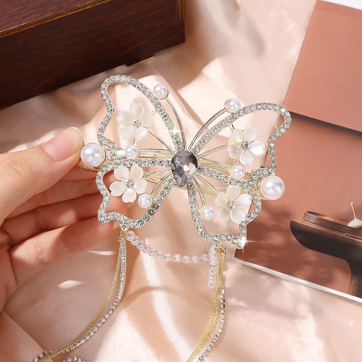 New%20Retro%20Fashion%20Red%20And%20White%20Flower%20Butterfly%20Tassel%20One%20Word%20Hair%20Clip%20Elegant%20Accessories%20For%20Women%20-%20Image%206
