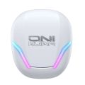 ONIKUMA T27 Bluetooth & 2.4G Dual Mode Wireless Gaming Earbuds with ENC Mic | White.