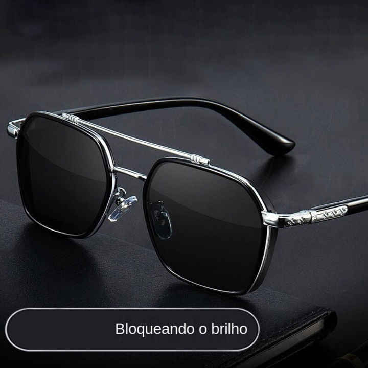 Anti-reflective Black UV400 Square shape sunglass for Man - Sun Glass