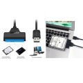 USB 2.0 To SATA 22 Pin Laptop Hard Disk Drive SSD Adapter Converter Cable. 