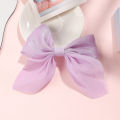 Women Pearlescent Satin Bow Hair Clip / Girls Vintage Medium Butterfly Bow Hairpin / Ladies Temperament Duckbill Clip Hair Accessories. 