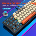 K88 Wired Mechanical Gaming Keyboard Triple Color Block 68 Key Blue Switch Office Keyboard is suitable for men and women in stock.