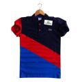 Trendy Fashionable Contrast Cotton Polo Shirt For Men. 