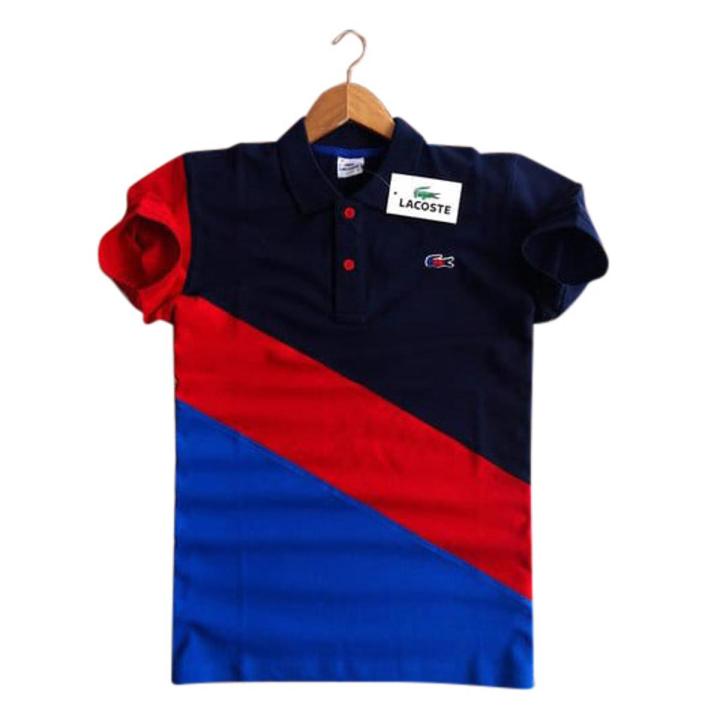 Trendy Fashionable Contrast Cotton Polo Shirt For Men