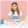 NXFDSIOZ 8 Pcs Cute Pencil Sharpener and Shaped Retractable Eraser Kawaii Pencil Sharpener School Supplies.