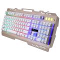 Chasing Light Leopard G700 Keyboard Wired USB Keyboard Laptop Universal Gaming Metal Internet Cafe Luminous Keyboard. 