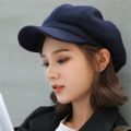 Fashion wild wool Women Beret Autumn Winter Octagonal Cap Hats Stylish Artist Painter Newsboy Caps Black Grey Beret Hats gorras.