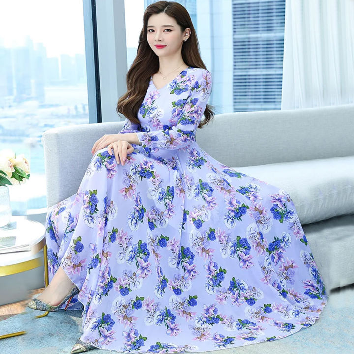 New Attractive Stylish Premium Quality Long Gown Dress Kurti Linen Fabric Digital Print One Piece Long Kurti For Women