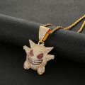 Pokemon Anime Gengar Figures Funny Necklace Pendant Cartoon Dolls Jewelry Girls Necklace Toy Pikachu Model Accessories Kid Gift. 
